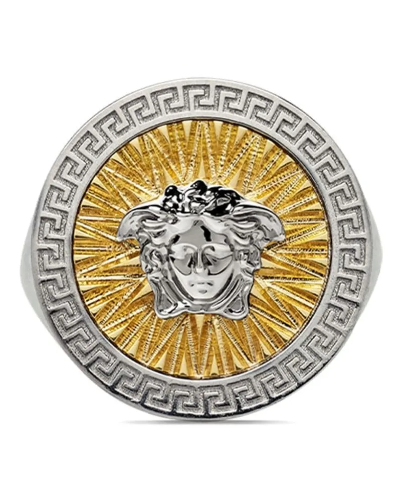 Versace Icon Ring mit Kristallen Silber