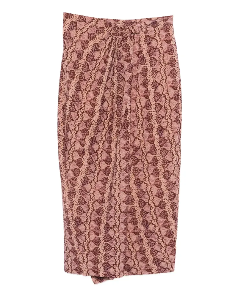 Antik Batik Dalila floral-print midi skirt - Violett Violett