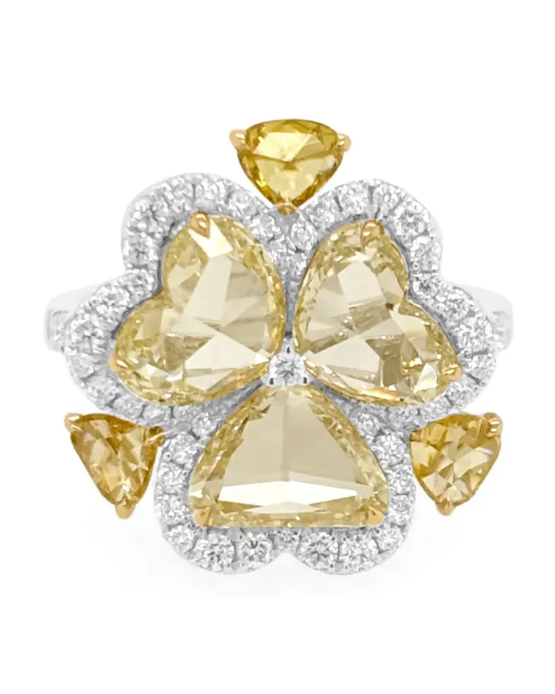 HYT Jewelry 18kt Gelb- und Weißgoldring mit Diamant - Silber Silber