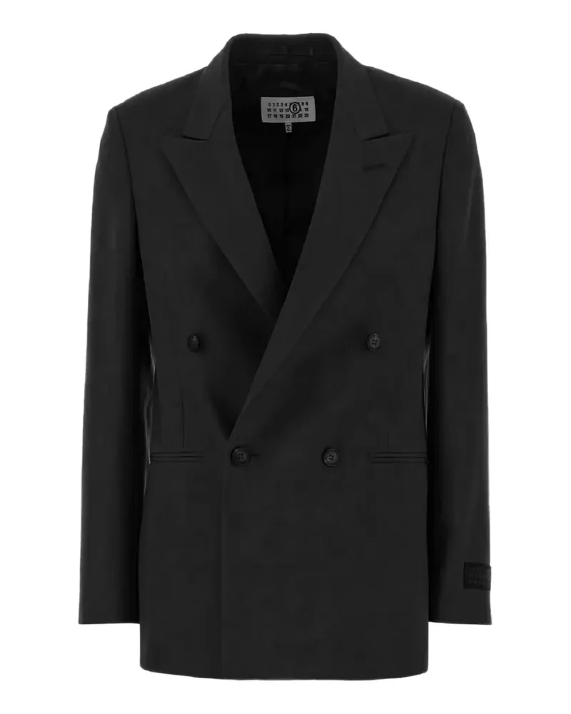 Maison Margiela double-breasted gabardine blazer - Schwarz Schwarz