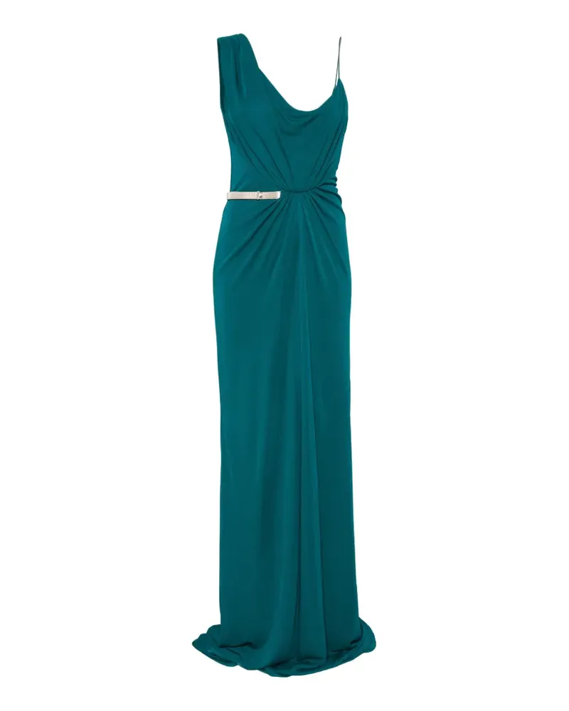 Tom Ford asymmetric draped evening maxi dress - Grün Grün