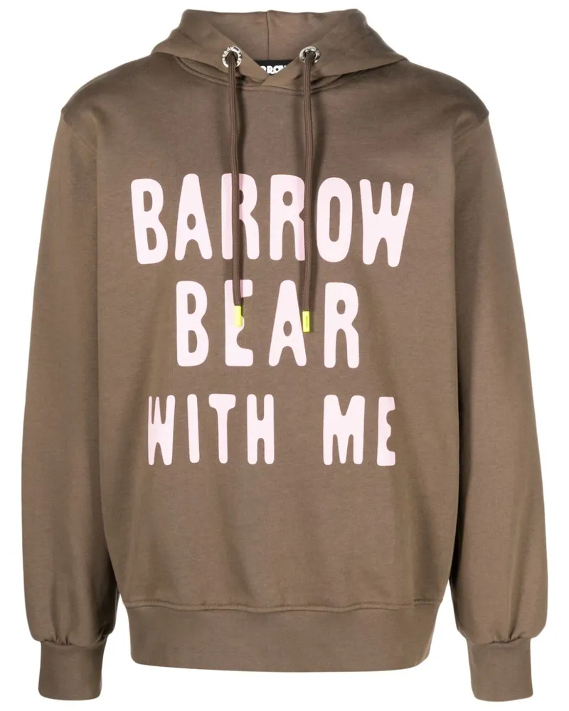 BARROW Hoodie mit Logo-Print Braun