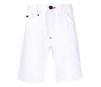 Jeans-Shorts mit Hexagon-Detail