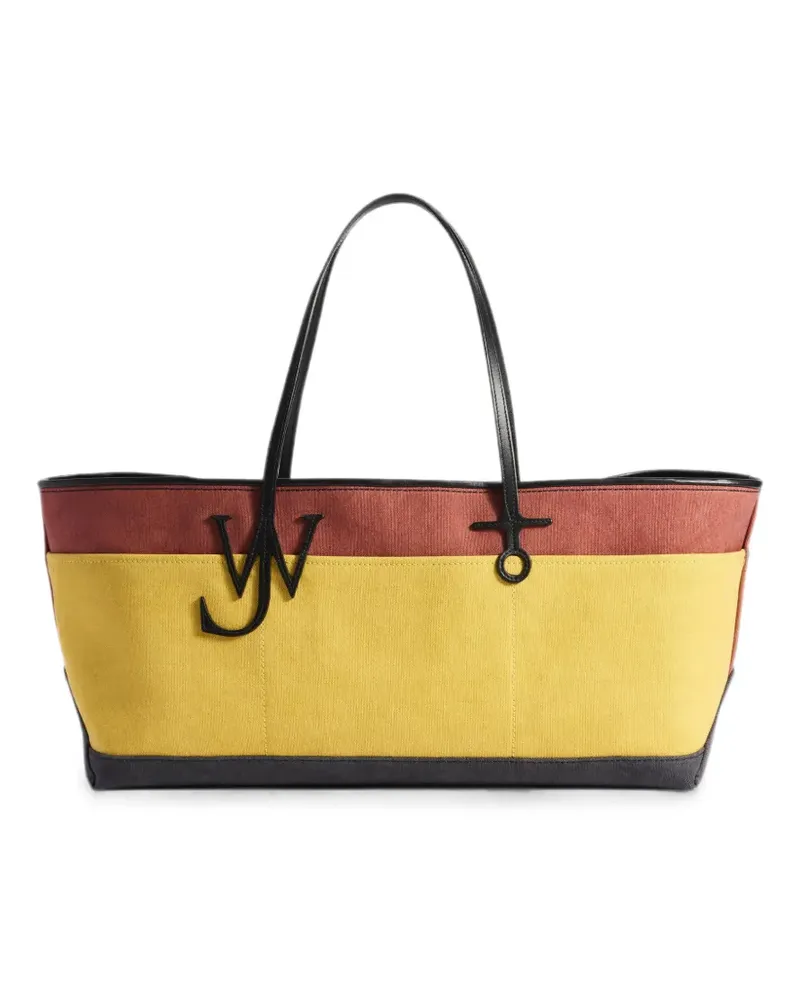 J.W.Anderson Stretch Anchor logo-plaque colour-block tote bag - Gelb Gelb