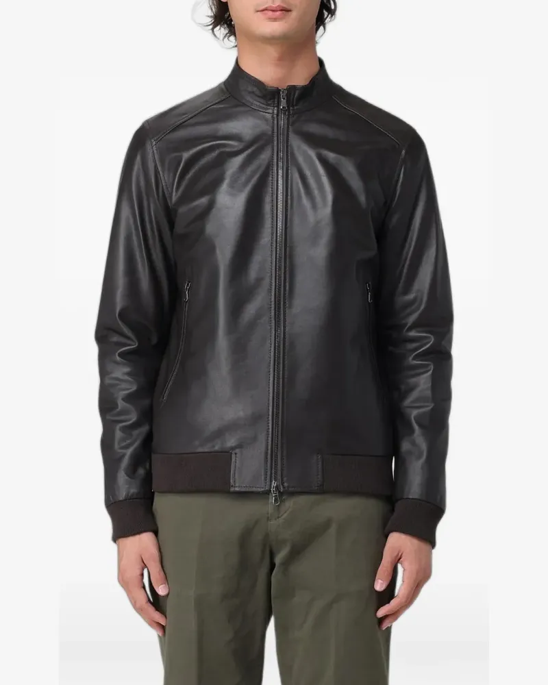 XC Bomberjacke aus Leder - Braun Braun