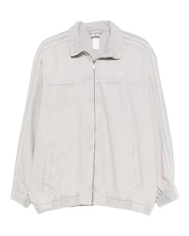 adidas striped zip jacket - Grau Grau