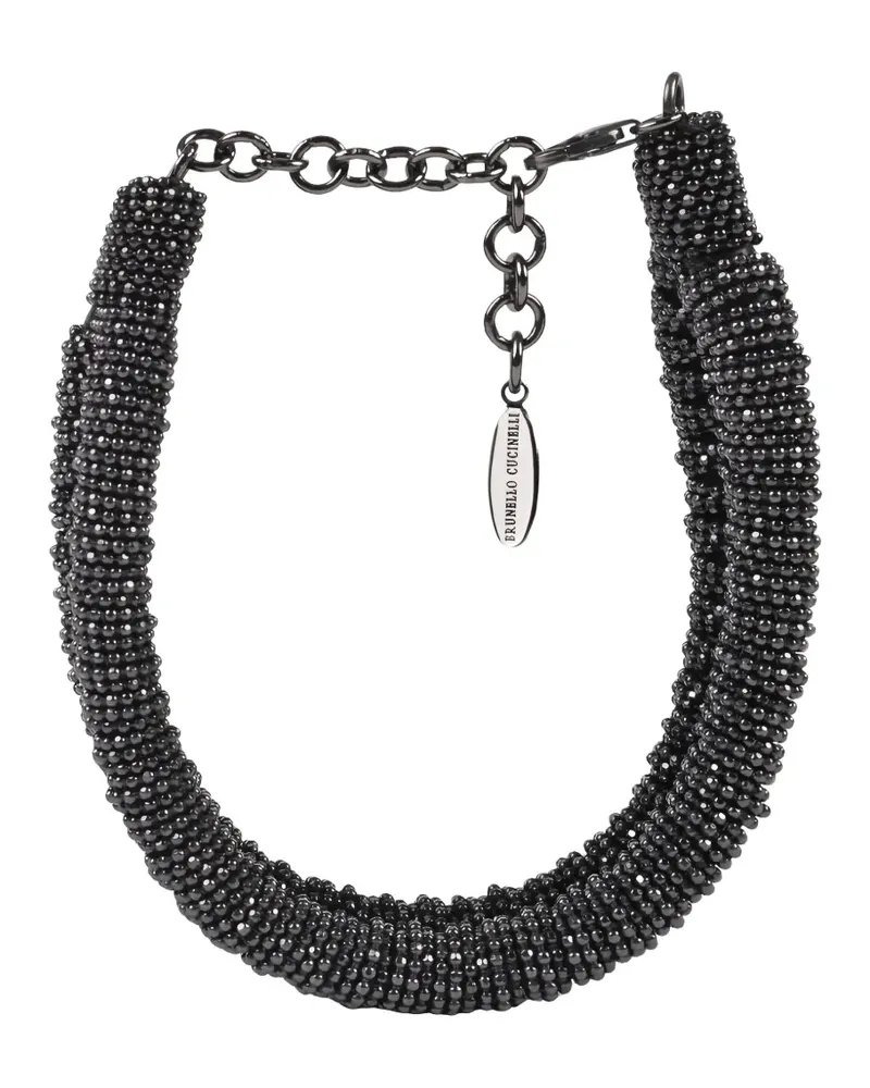 Brunello Cucinelli beaded chain-link bracelet - Grau Grau