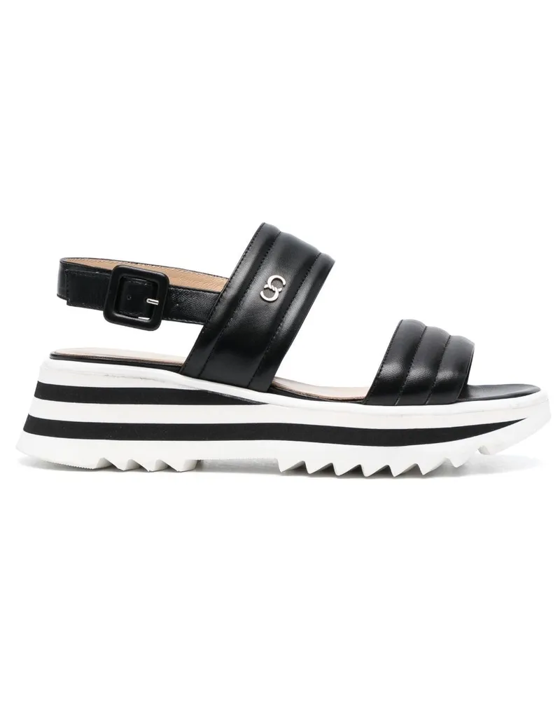 Casadei Sandalen mit Logo - Schwarz Schwarz
