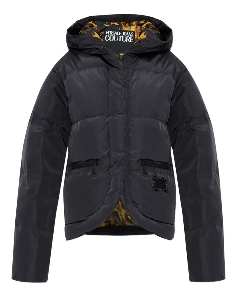 Versace Jeans Gefütterte Kapuzenjacke - Schwarz Schwarz