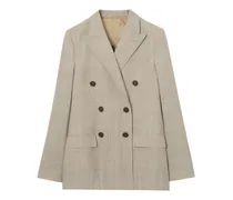 Wolljacke mit Check - Nude
