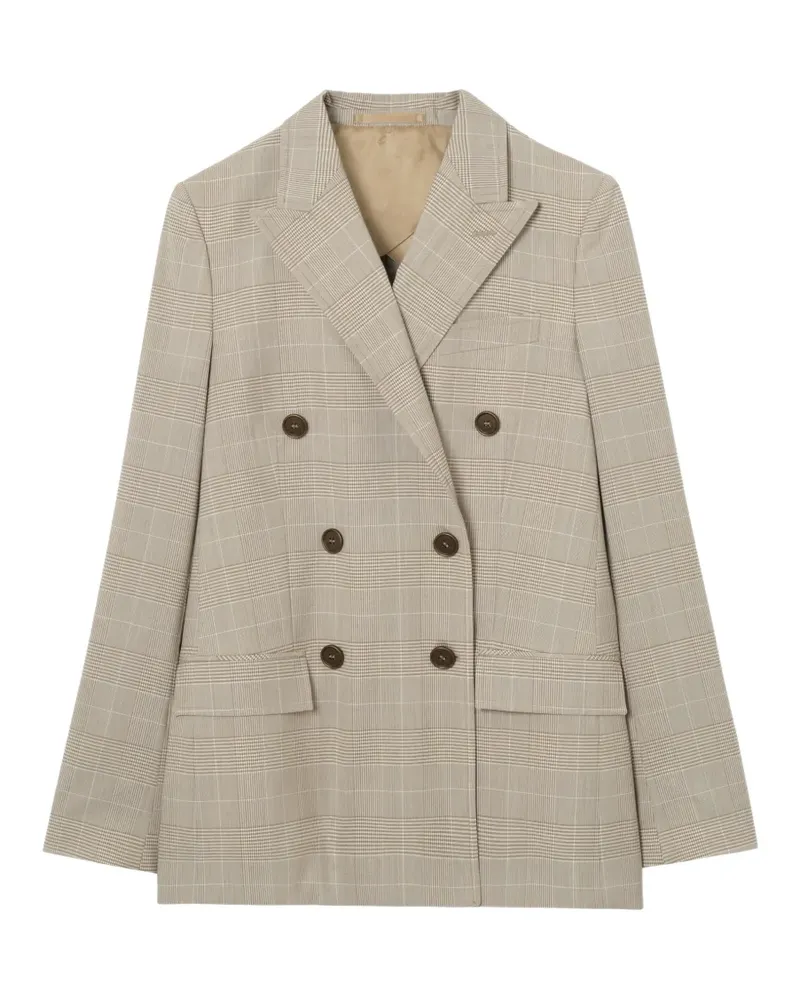 Burberry Wolljacke mit Check - Nude Nude