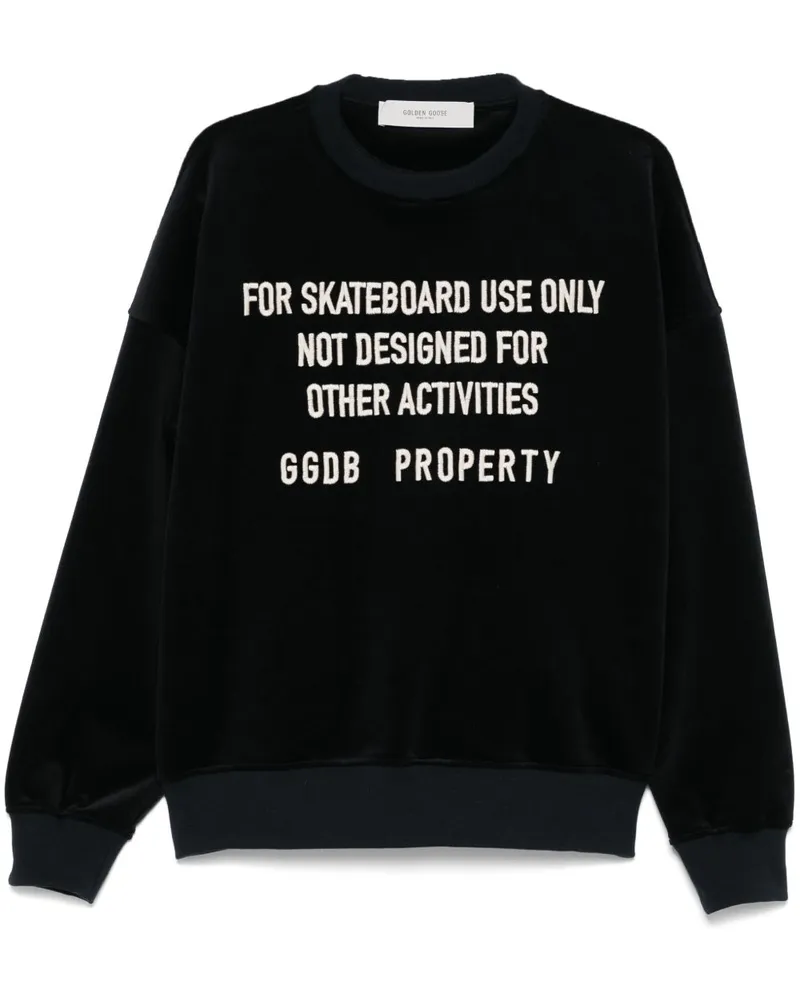 Golden Goose Sweatshirt mit Stickerei - Blau Blau
