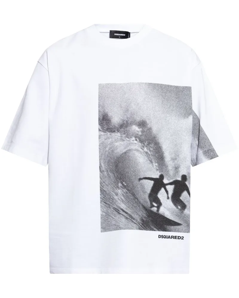 Dsquared2 T-Shirt mit grafischem Print - Weiß Weiß