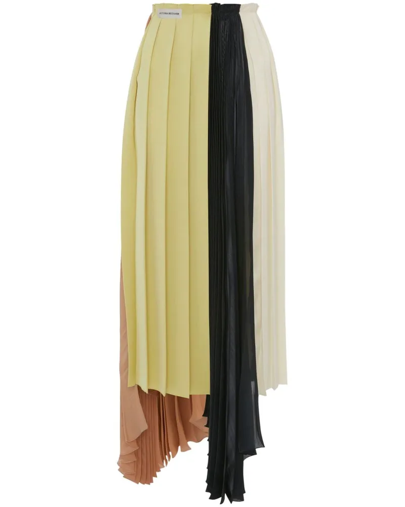 Victoria Beckham Asymmetrischer Faltenrock - Gelb Gelb