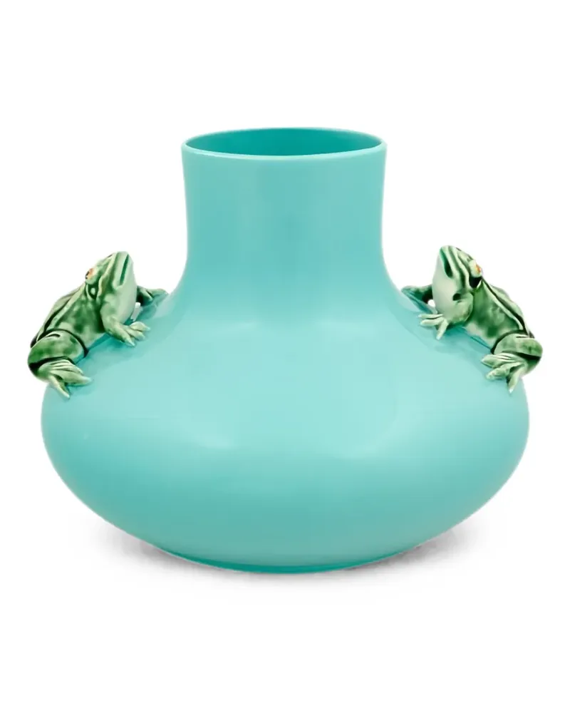 Bordallo Pinheiro Große Duas Rãs Vase - Blau Blau