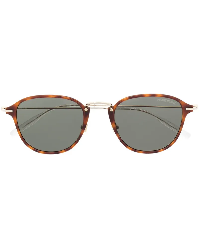 Montblanc Sonnenbrille mit D-Gestell - Braun Braun