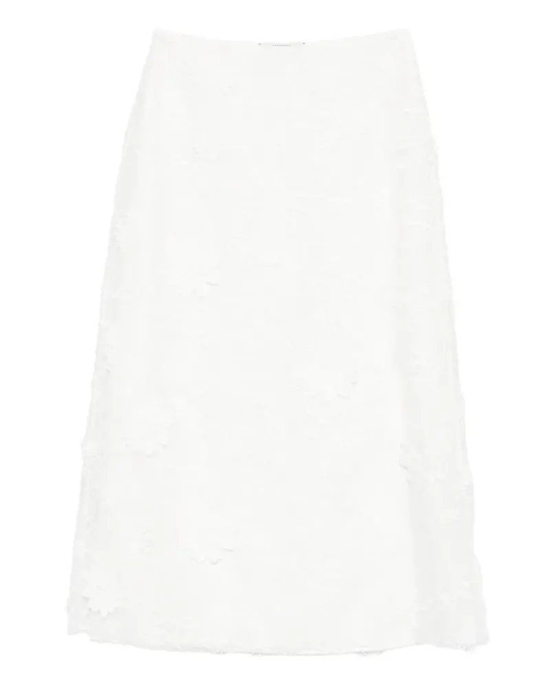 Dorothee Schumacher Meadow floral-lace midi skirt - Weiß Weiß