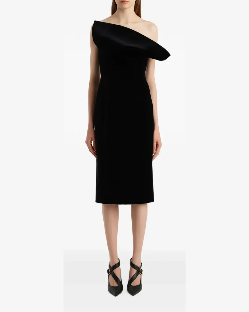 KHAITE Sato Kleid aus schwarzem Samt Schwarz