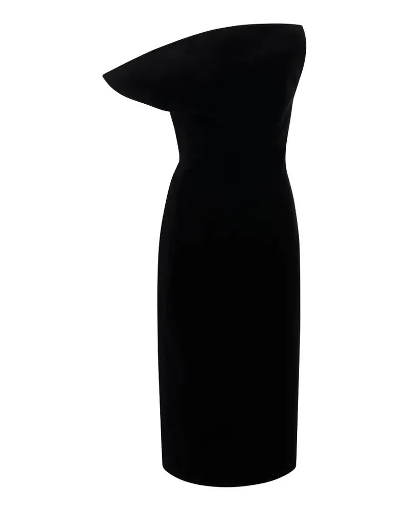 KHAITE Sato Kleid aus schwarzem Samt Schwarz