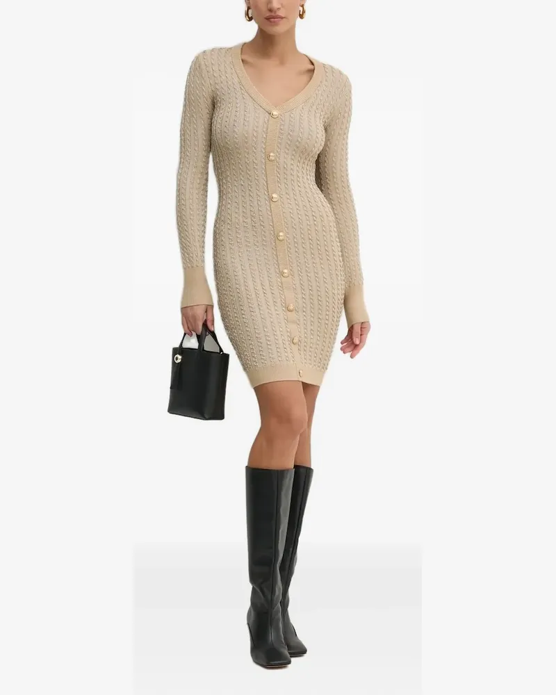 Guess Kleid mit Zopfmuster - Nude Nude