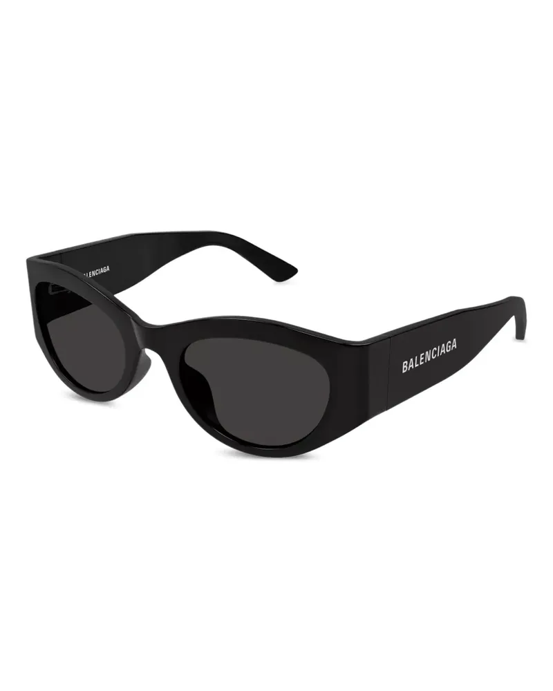 Balenciaga Sonnenbrille mit ovalem Gestell - Schwarz Schwarz