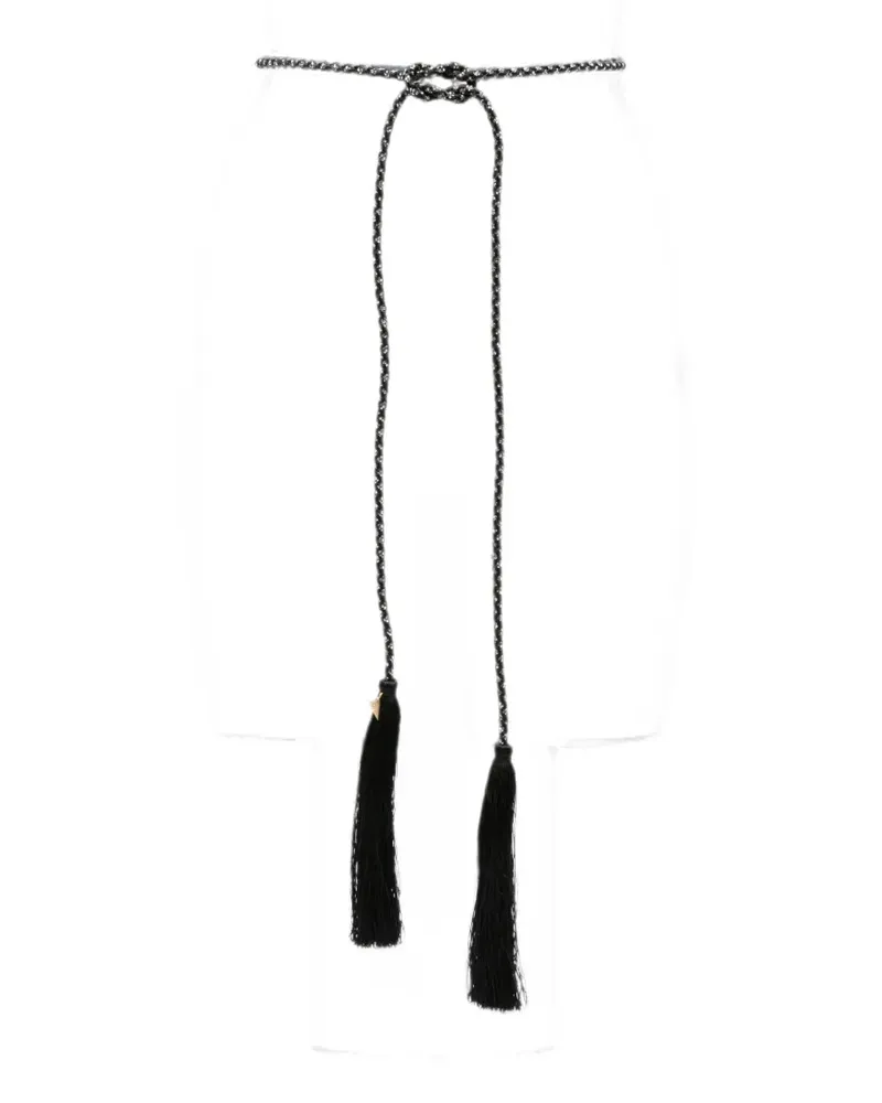 forte_forte embellished tassel-detail belt - Schwarz Schwarz