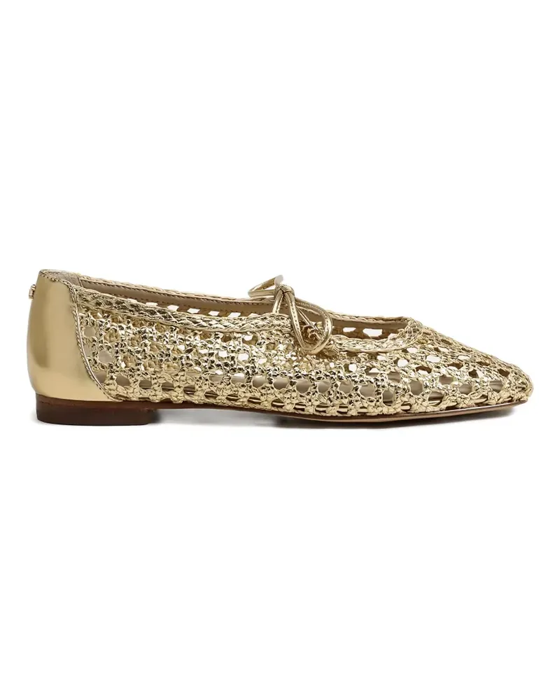 Sam Edelman Marcie woven tie ballet flats - Gold Gold