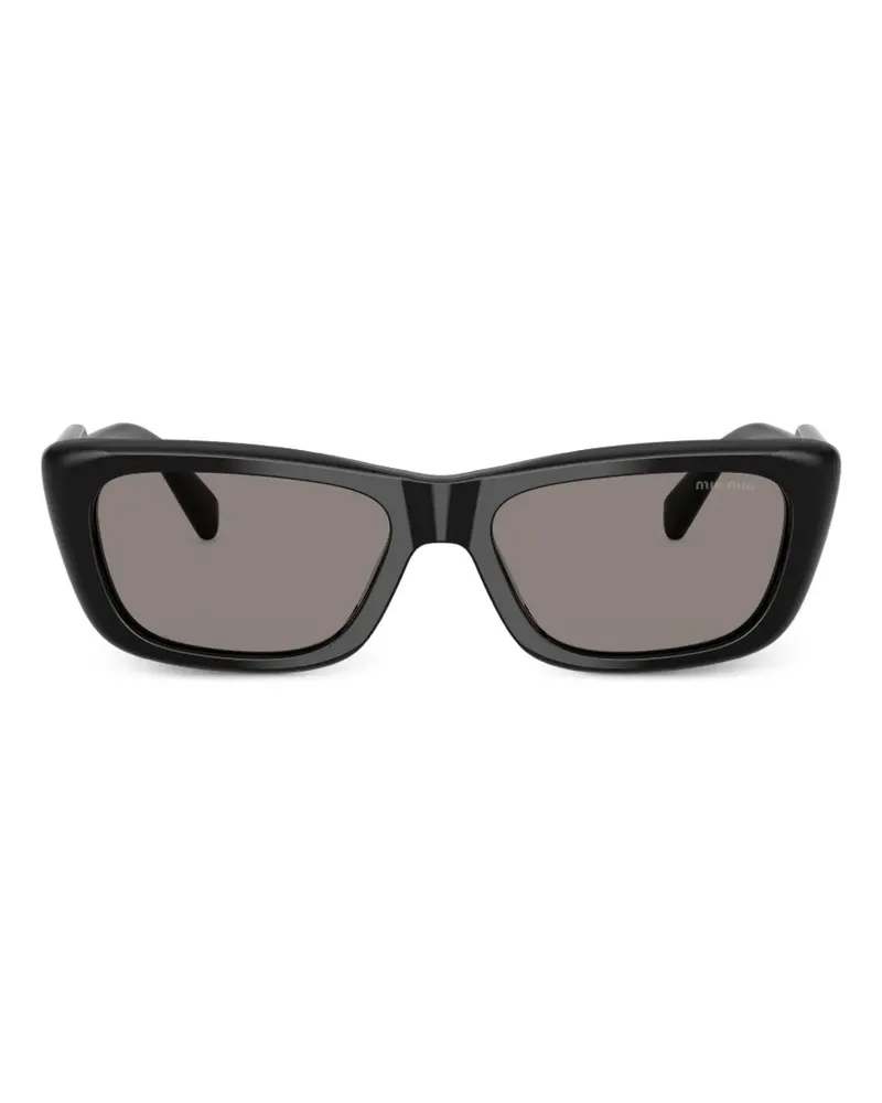 Miu Miu Eckige Sonnenbrille - Schwarz Schwarz