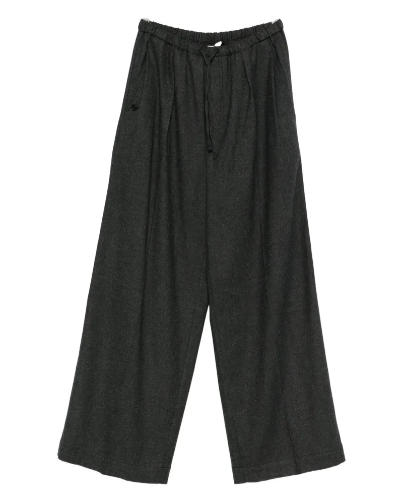 Closed drawstring trousers - Grau Grau