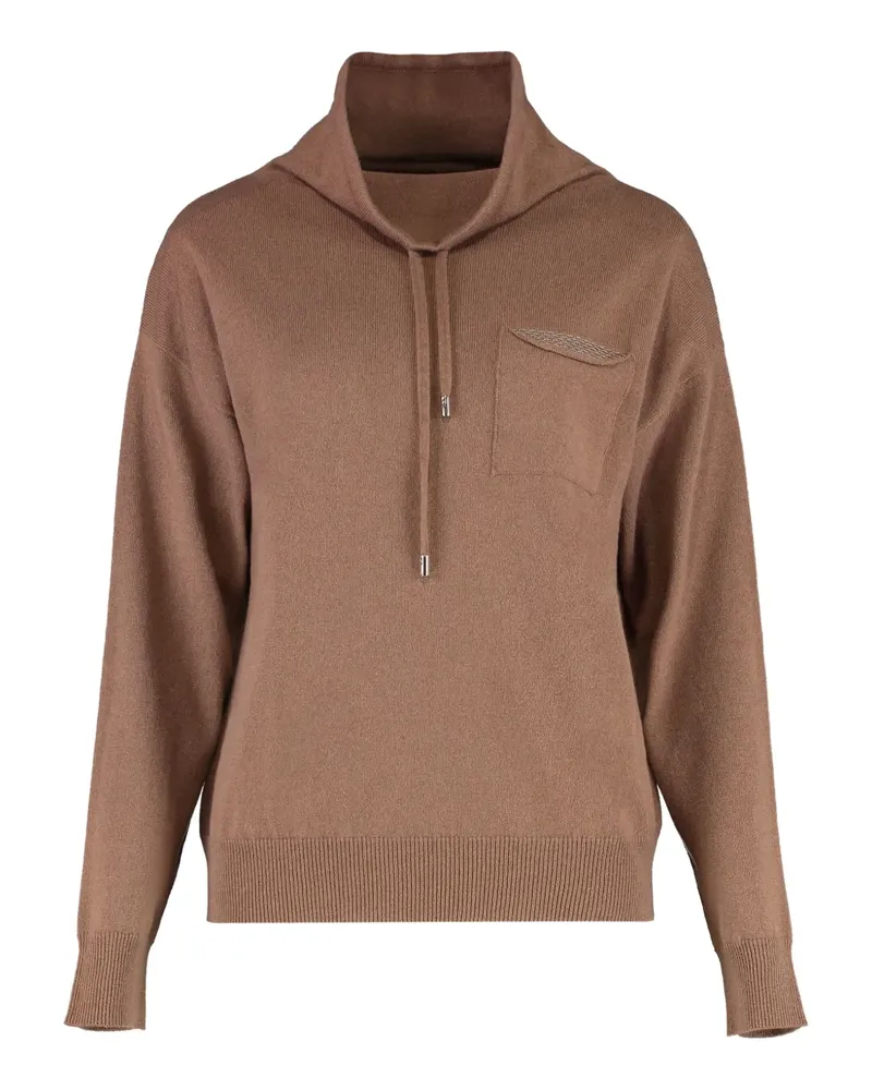 Peserico Rollkragenpullover mit Tasche - Braun Braun