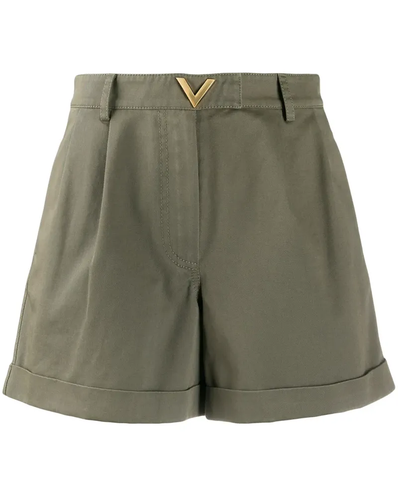 Valentino Garavani Shorts mit Logo-Schild - Grün Grün
