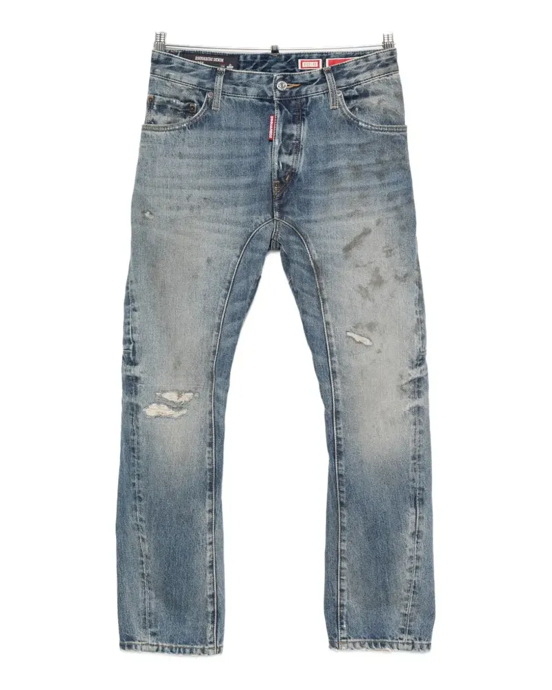Dsquared2 distressed-effect paneled jeans - Blau Blau