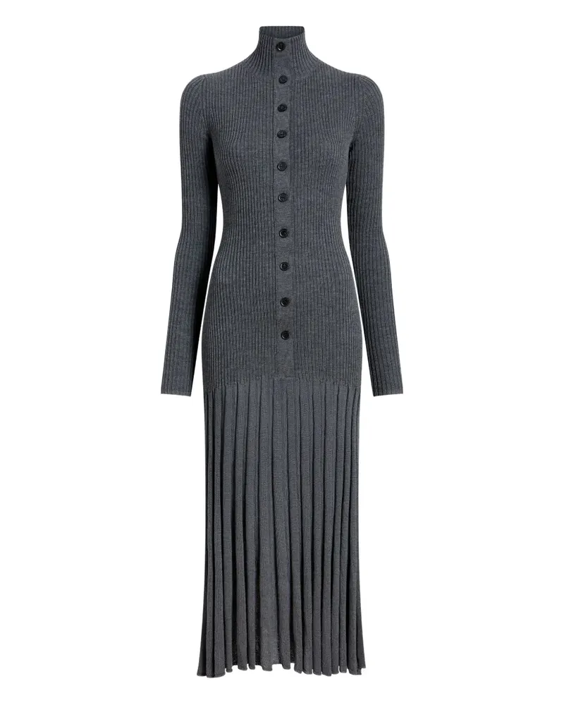 Proenza Schouler Geripptes Midikleid - Grau Grau
