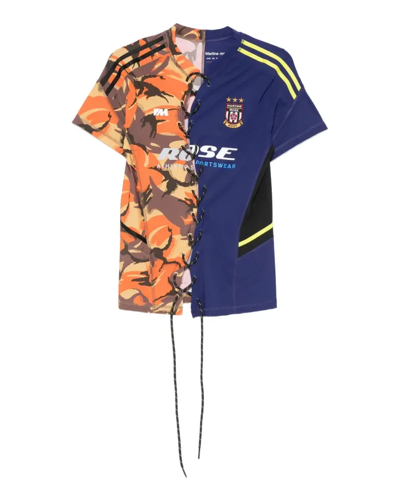 Martine Rose lace-up T-shirt - Blau Blau