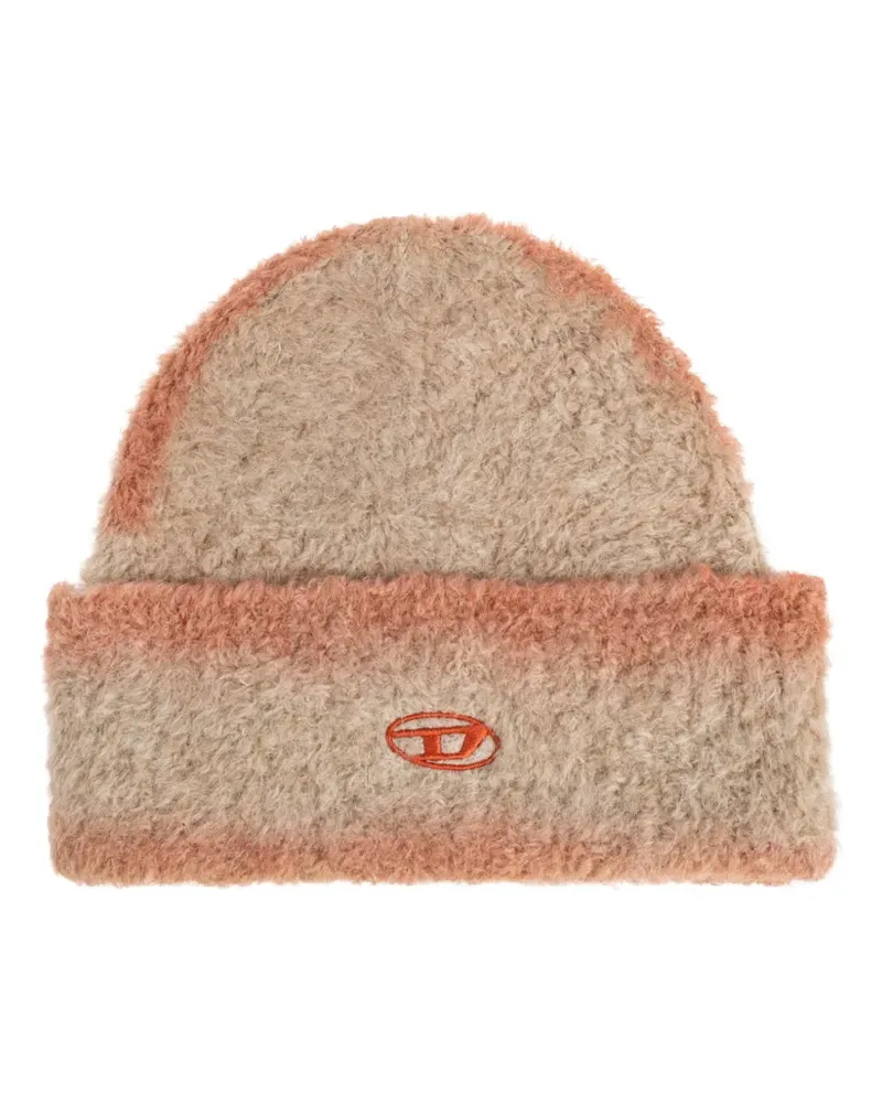 Diesel Beanie mit Sprayed-Effekt - Nude Nude