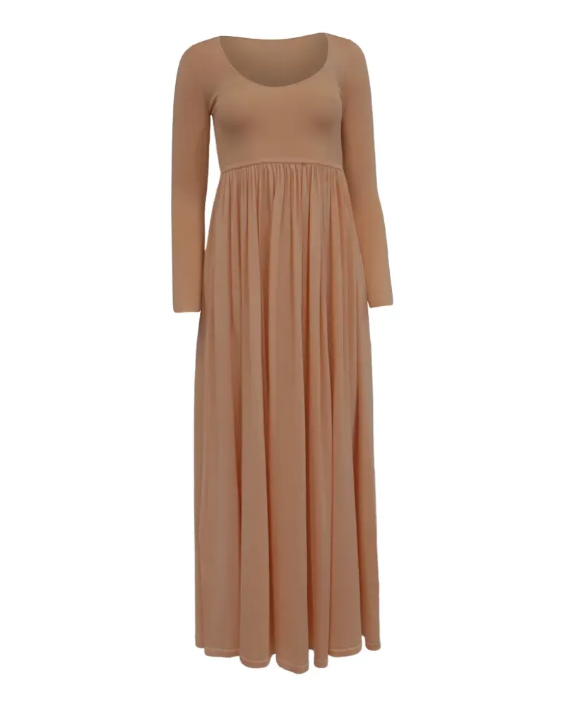 Zimmermann long-sleeved pleated dress - Orange Orange