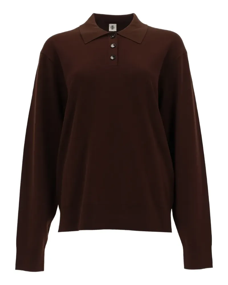 The Garment Madison Poloshirt mit Knopfleiste - Braun Braun