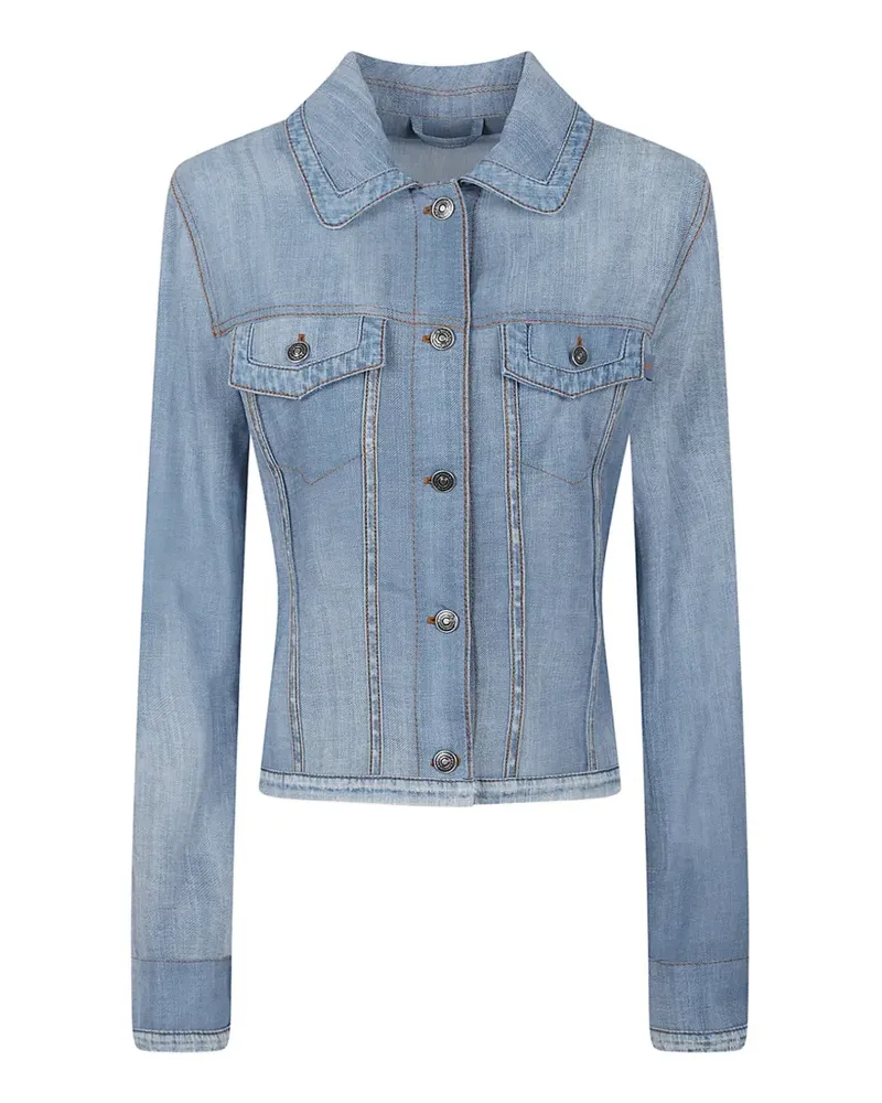 Ermanno Scervino contrast-stitch denim jacket - Blau Blau