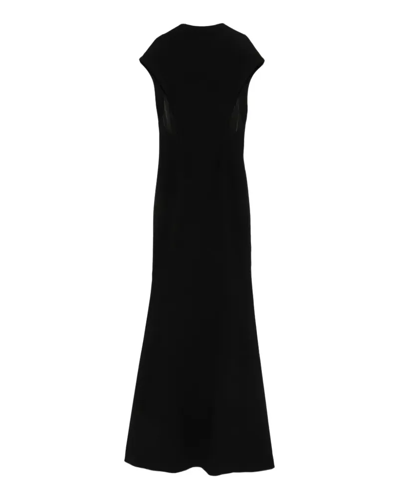 Jil Sander cap-sleeves maxi dress - Schwarz Schwarz