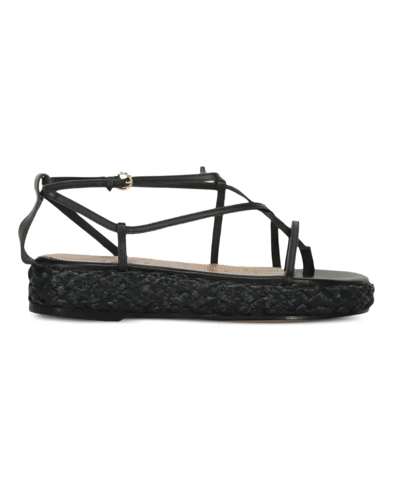 RED Valentino Sandalen mit geflochtener Sohle - Schwarz Schwarz