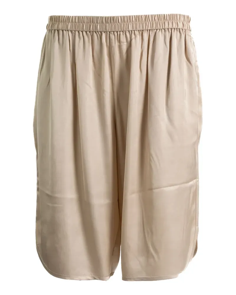 FRANKIE Shop Nelis elasticated-waist satin-finish shorts - Nude Nude