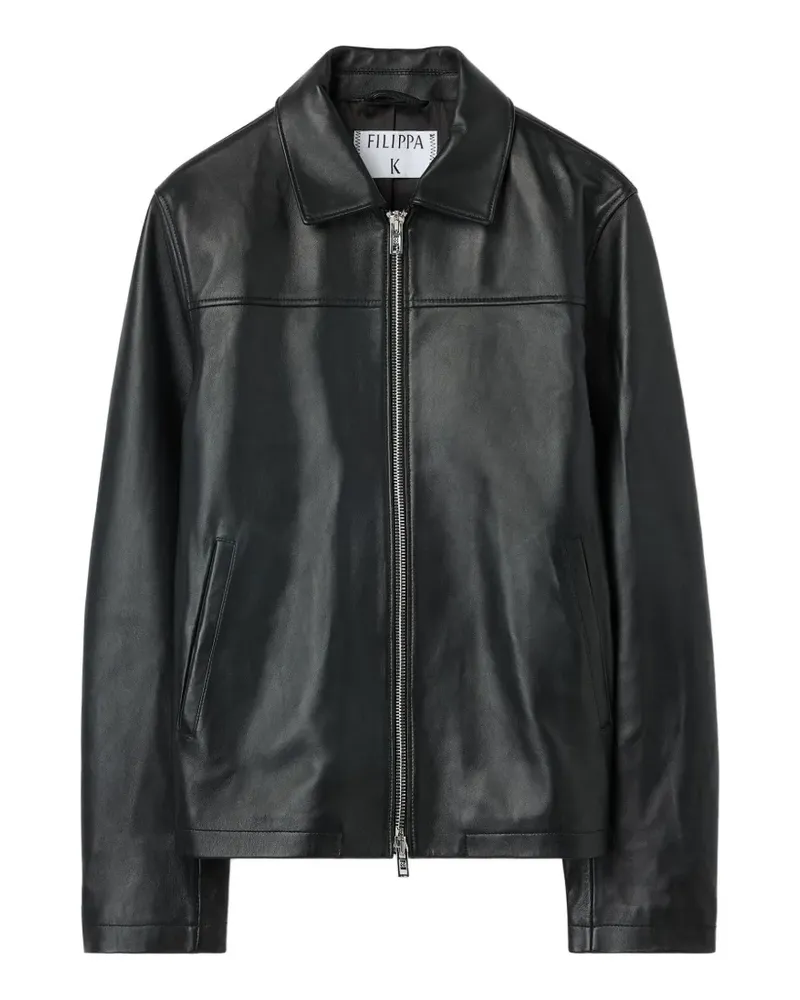 Filippa K leather coach jacket - Schwarz Schwarz