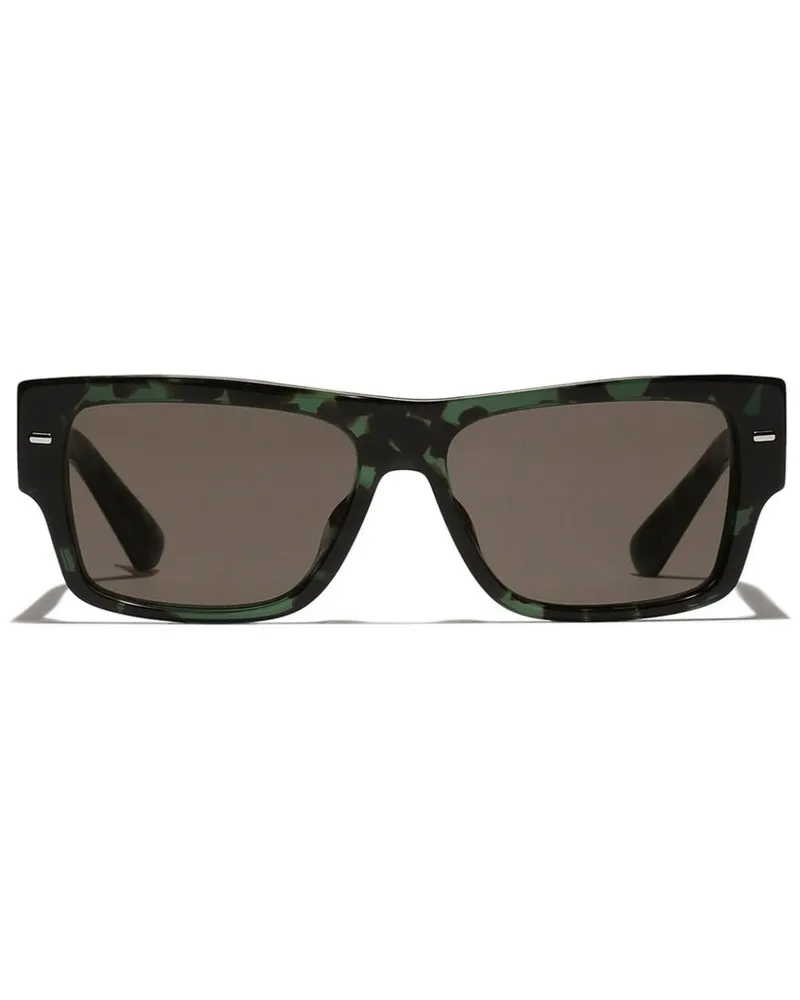 Dolce & Gabbana Sonnenbrille mit eckigem Gestell - Schwarz Schwarz