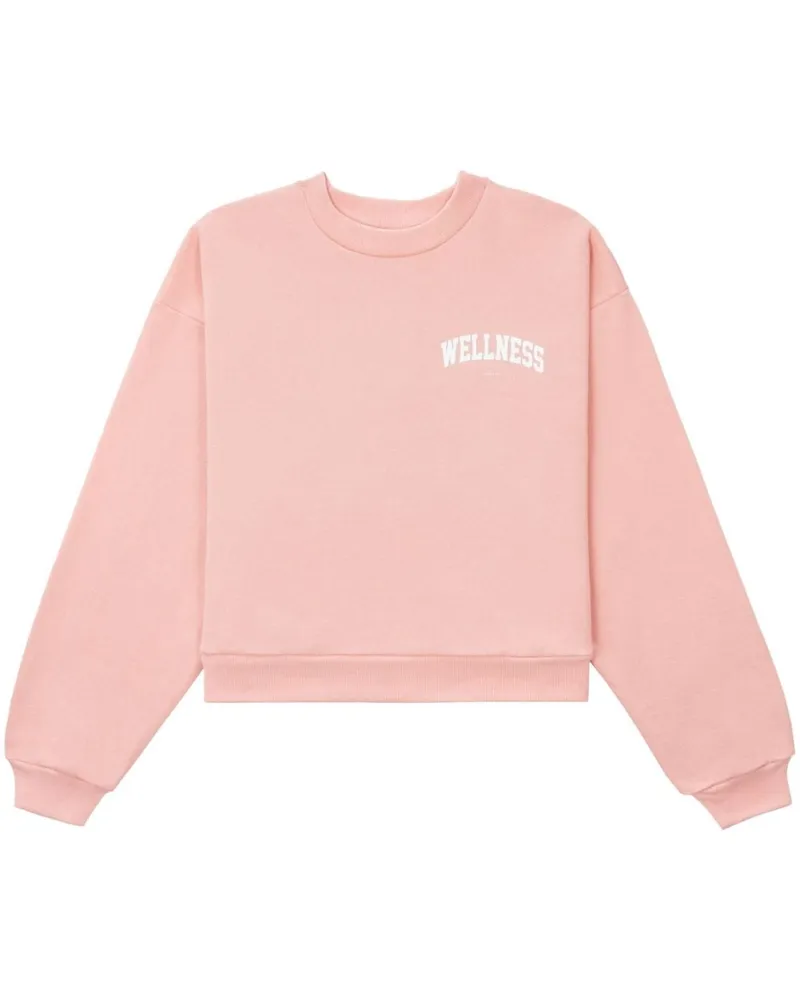 SPORTY & RICH Wellness Ivy Cropped-Sweatshirt - Rosa Rosa