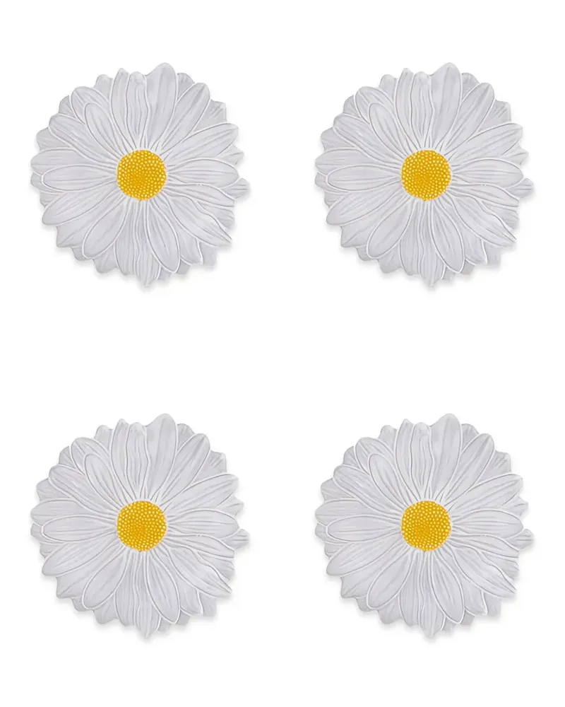 Bordallo Pinheiro Margarida Dessertteller (4er-Set) - Weiß Weiß