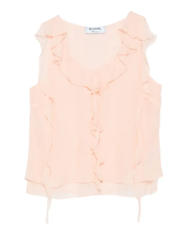 Blumarine ruffled tiered blouse - Rosa Rosa