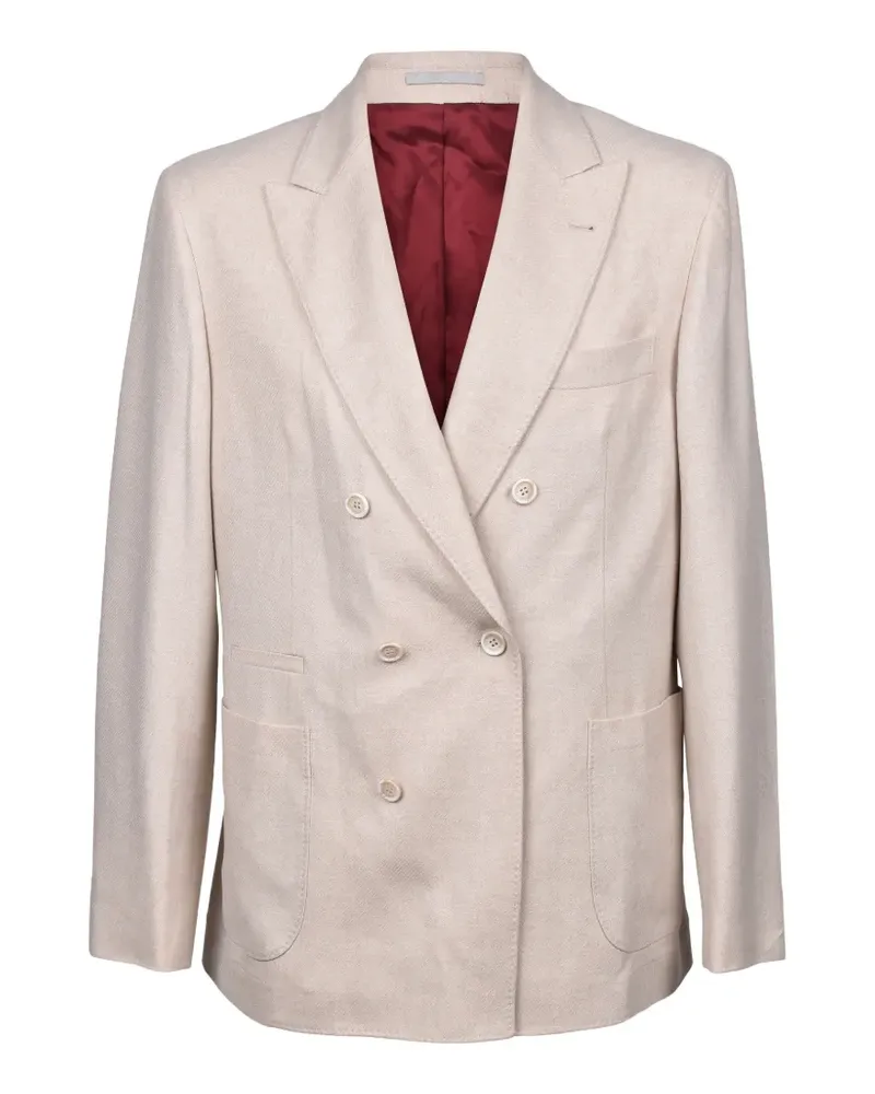 Brunello Cucinelli double-breasted blazer - Nude Nude