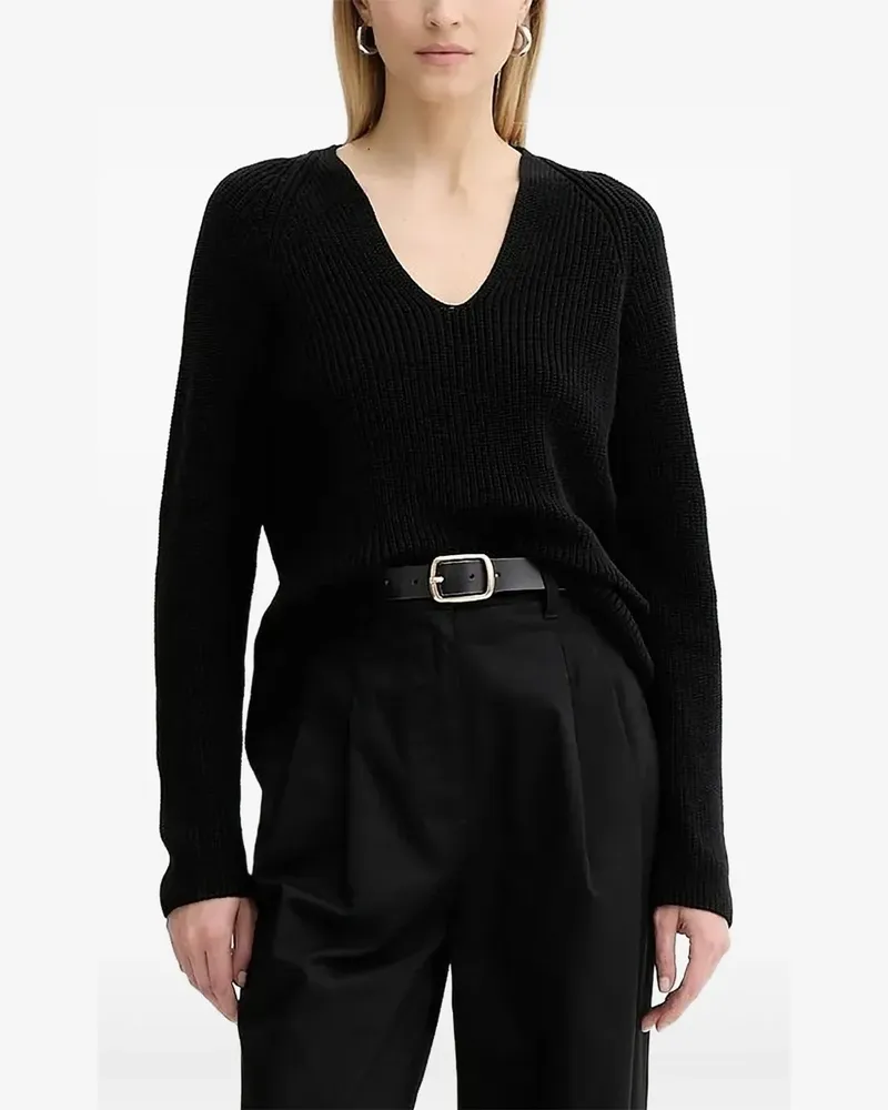 Marc O'Polo Pullover mit V-Ausschnitt - Schwarz Schwarz
