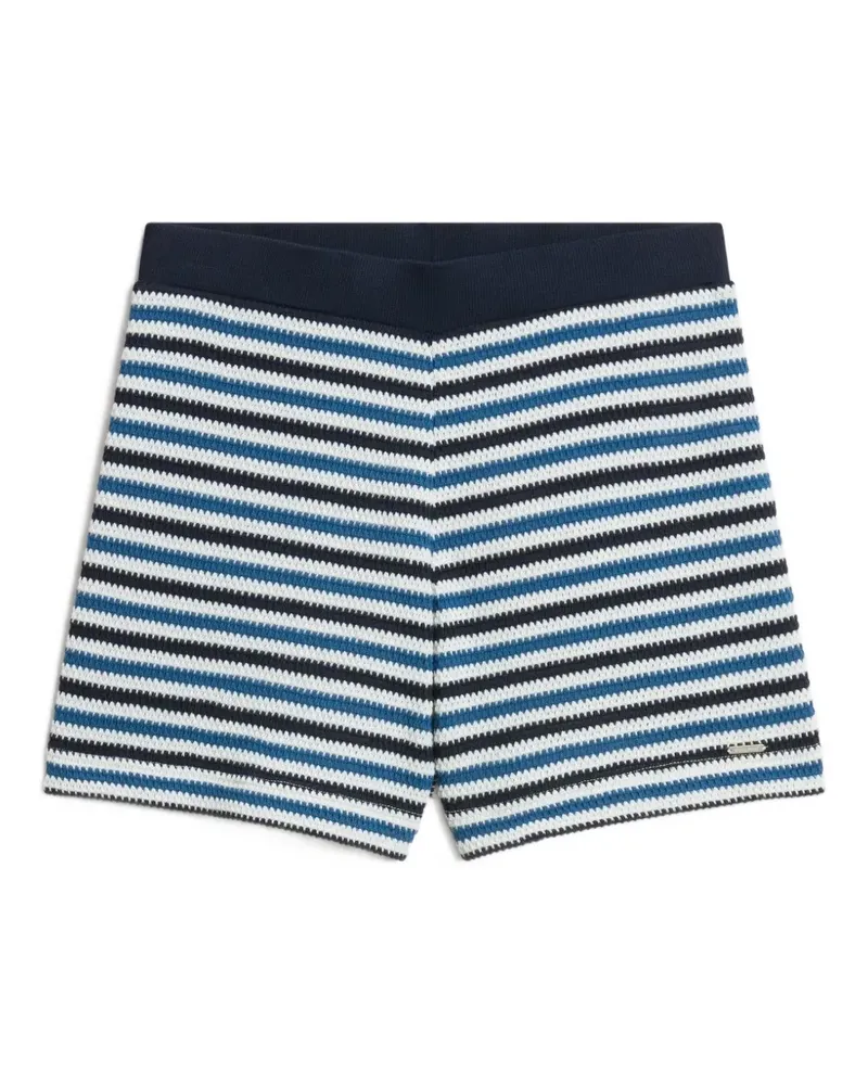 Woolrich striped crochet-effect shorts - Blau Blau