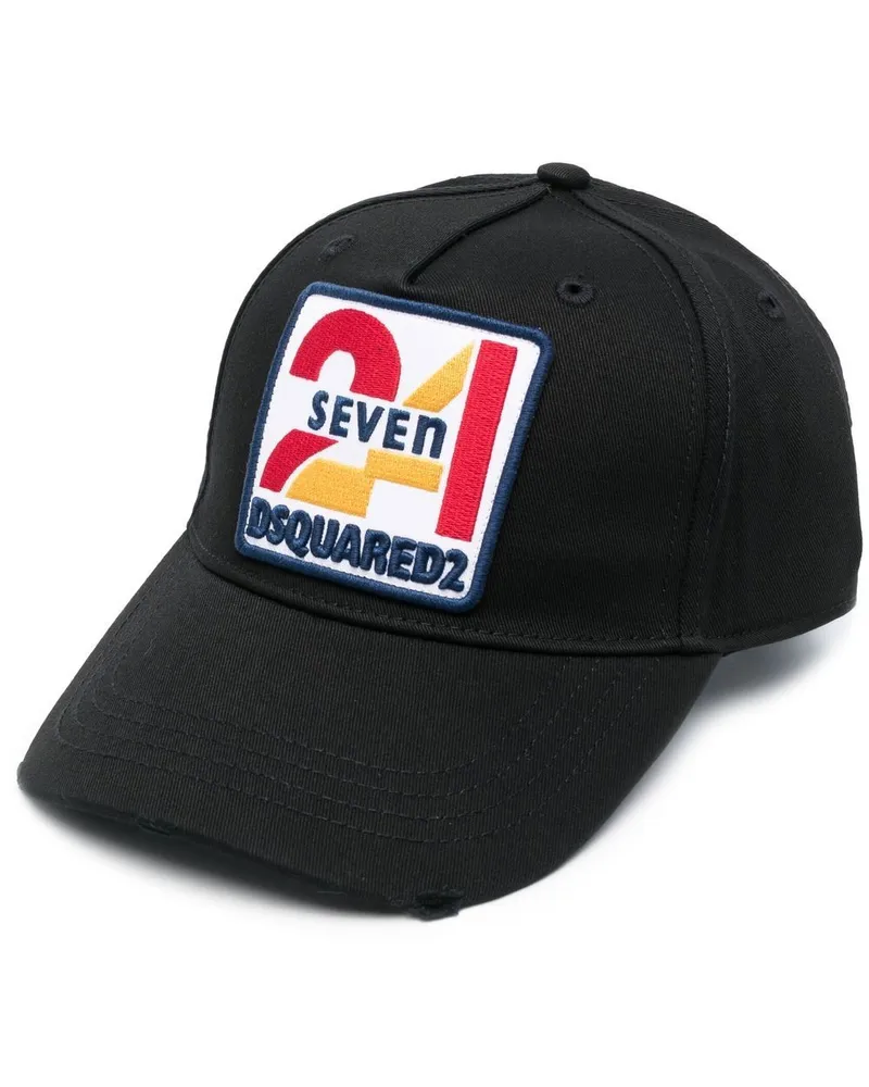 Dsquared2 Baseballkappe mit Logo-Stickerei - Schwarz Schwarz